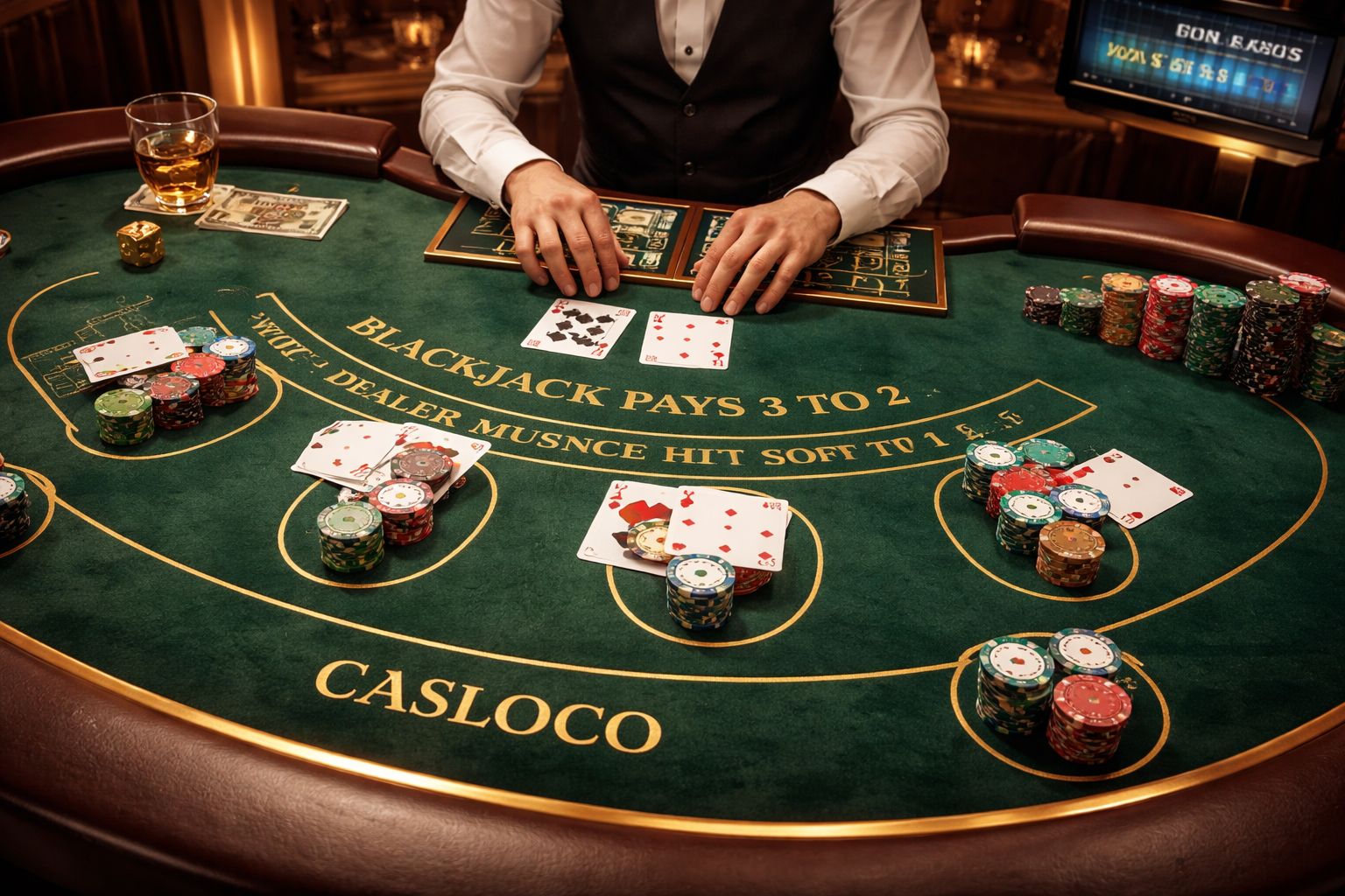 Interfaz de juego CASLOCO con opciones de crupier en vivo y tragamonedas